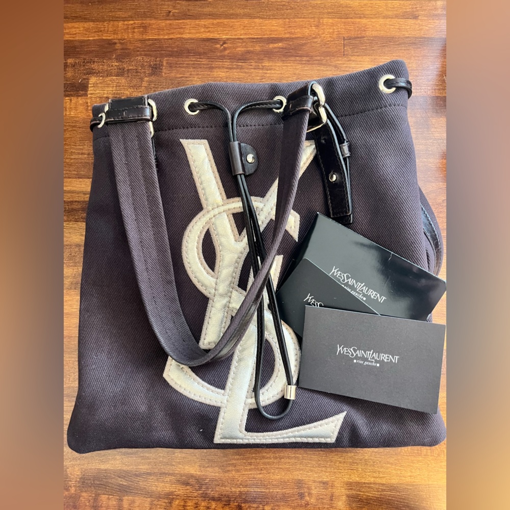 Authentic Yves Saint Laurent Kahala Canvas Tote - Picture 5 of 8